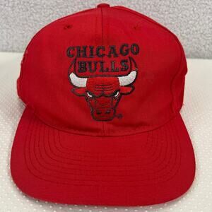 Vintage 90s Chicago Bulls NBA Hat Sports The OG Cap Red Snapback Michael Jordan